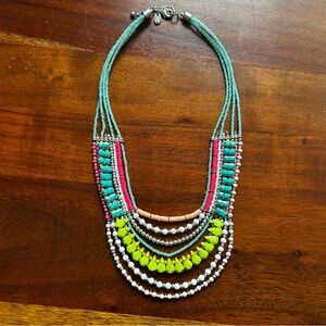 Tanjore Multicolor Beaded Statement Necklace.